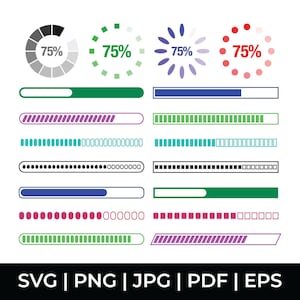Laddar bar SVG, Laddar SVG, Laddar Cricut, Laddar Clipart, Laddar ikon SVG, Laddar Vänta Svg, Vänta Svg, Förloppsindikator