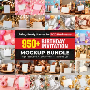 1060 födelsedagsinbjudningskort mockup-paket, festinbjudan, gratulationskort, babyshower-hälsningskort, presentmockups, konstkortmockup
