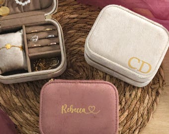 Personalisierte Reise Schmuckschatulle / Schmuckschatulle Hochzeit / Brautjungfer Hochzeit Geschenke / Geschenke für Sie / Geburtstagsgeschenk für Frauen / Weihnachtsgeschenk