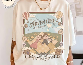 Retro Carl And Ellie Picnic Shirt, Disney Up Greatest Adventure Tshirt, Couple Lover Matching Shirt, Disneyland Family Mr. & Mrs. Trip Shirt