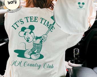 It's Tee Time Shirt, Mickey Golfing 2 side Shirt, MM Country Club Tee, Men Disney Golf Trip Top, Fathers Day Gift, Golfer Tournament Apparel