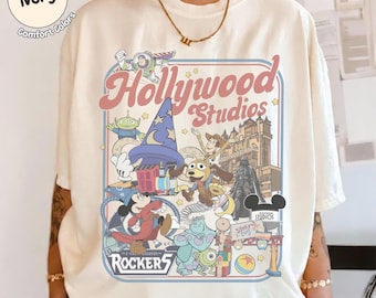 Retro Disney Hollywood Studios Trip Shirt, Disneyland Family Vacation T-shirt, Mickey & Friends Kids Tee