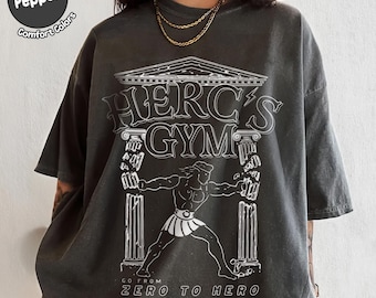 Hercule's Gym Vintage Zero to Hero Tshirt, Muscular Gym Dad Shirt, Men Retro Gym Rat Tee, Disney Hero Herc's Gym Shirt