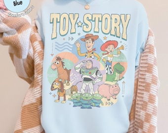 Retro Toy Story Characters Shirt, Woody Jessie Buzz Lightyear Family Tee, WDW Disneyland Family Vacation 2026 Trip, Disney Pixar Fest Outfit