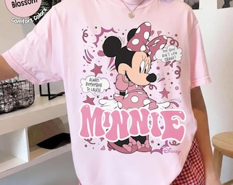 Girly Minnie Mouse Bows Tshirt, Pink Coquette Woman's Tee, Disney Trip Outfit Gift Shirt