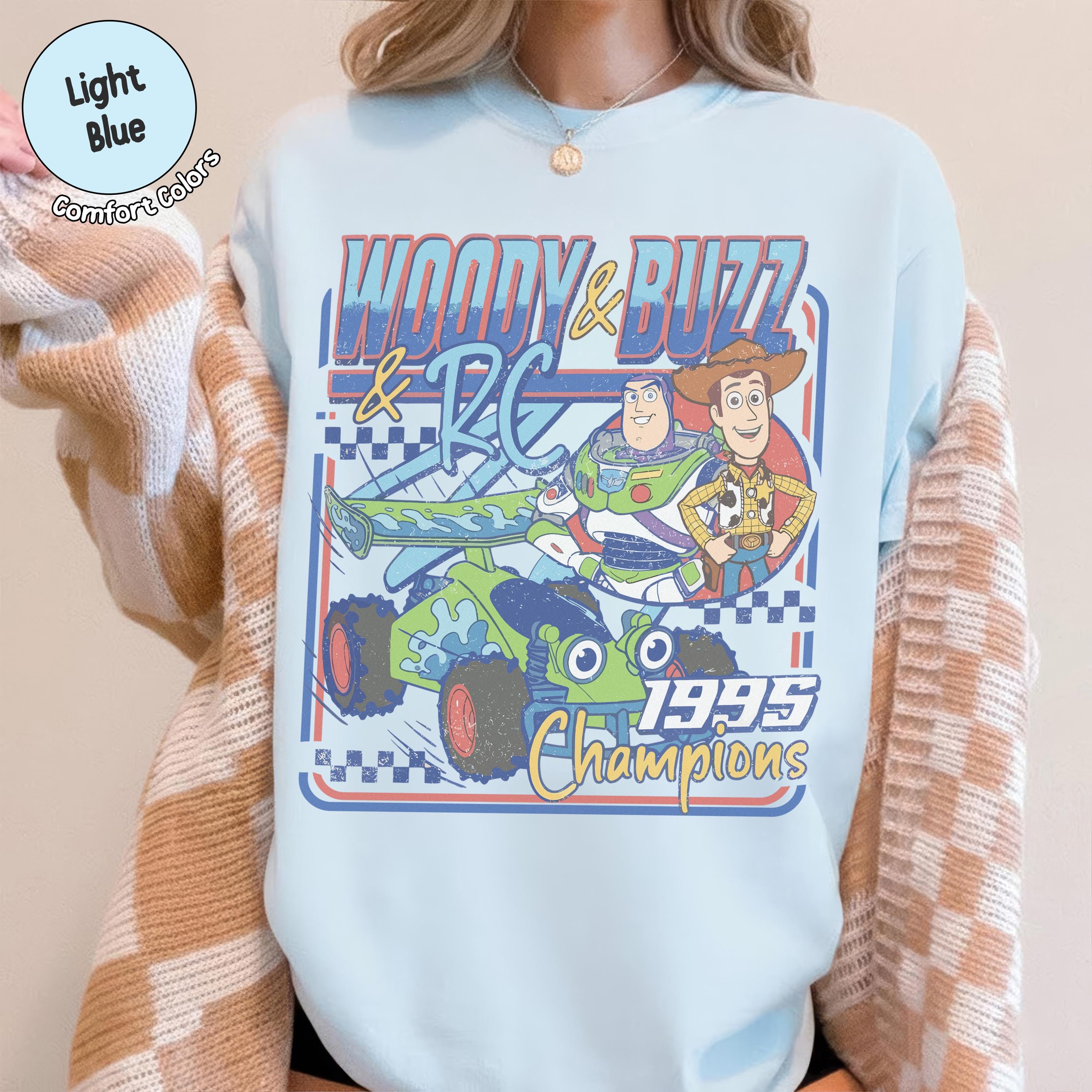 Ben Buzz Racing Retro Woody N Buzz Racing Club Shirt, Champion Comfort Colors Tee, Toy ...