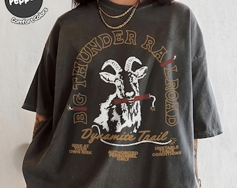 Retro Big Thunder Railroad Shirt, Dynamite Trail Goat T-shirt, Vintage Frontierland Tee