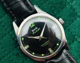 ビンテージ HMT Jawan ミリタリー腕時計：蓄光数字、17石 - Etsy 日本