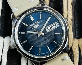 ヴィンテージ セイコー 5 自動巻きムーブメント No.7009-6001 ブルー