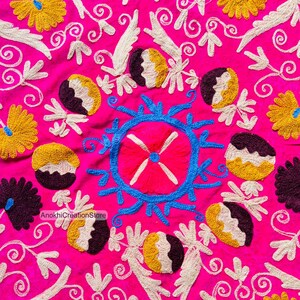 Pink color velvet suzani bedspread | Suzani made bedsheet | Handmade wall hanging throws | Bridesmaid suzani throws | Gift for her.