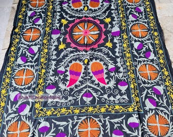 Suzani Wall hanging throws | Handmade Embroidery suzani | Suzani bedspread | Suzani soft blankets | Bridesmaid suzani | Gift for her.