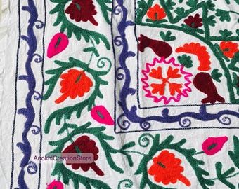 Pure cotton suzani made blankets | Suzani wall hanging throws | Suzani tapestry | Suzani home decor | Bridesmaid suzani | Gift for her.