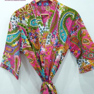 Block print cotton kimono robes | Women wear robes | Beach wear robes | Wedding wear printed robes | Bridesmaid robes | Gift for her.