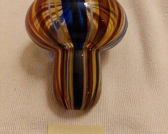 Rare Mid Century Barovier & Toso Murano Bulbous Caned Mushroom/Stopper