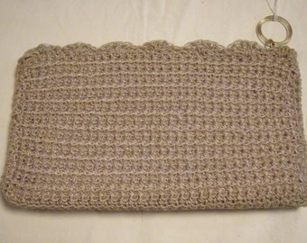 1930's Purse, Micro Glass Bead Art Deco Clutch Purse, Vintage, Smokey Gray Color