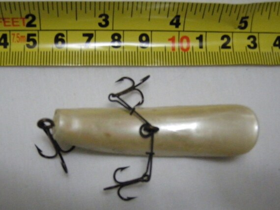 Rare Vintage X4 White Iridized Popper Fishing Lure