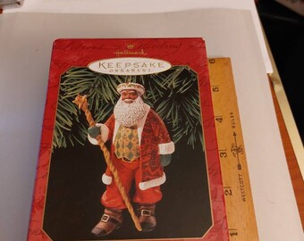 Hallmark 1999 Joyful Santa Ornament New in box