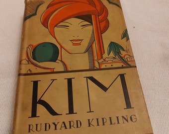 Rare 1928 Reprint of "Kim" by Rudyard Kipling