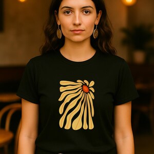 Boho Floral Abstract Shirt | Retro Daisy Sunflower Design | Aesthetic Flower Tee | Trending Festival Outfit | Hippie Bohemian Style