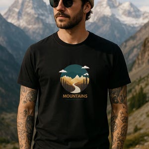 Mountain Adventure Unisex T-Shirt, Outdoor Tee, Nature Lover Shirt, Travel Apparel, Gift for Hikers, Casual Style