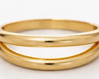 14K Gold Dome Ring, Sterling Silver Dome Ring, Bold Dome Chunky Ring, Statement Ring, Valentine's Day Gift For Her