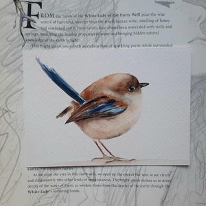 Vogel original Aquarellpostkarte, Fine Art Aquarelldruck, auf hochwertigem Designerpapier Tintoretto, 10х15cm