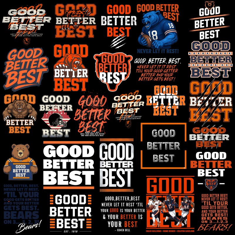 Good Better Best Chicago Bears Hoodie - Etsy