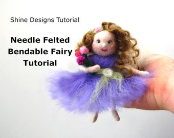 Needle Felting Tutorial. Waldorf Fairy Doll Pattern. Felting Pattern. Felting Tutorials PDF.  Needle Felting Class. Needle Felt Tutorial