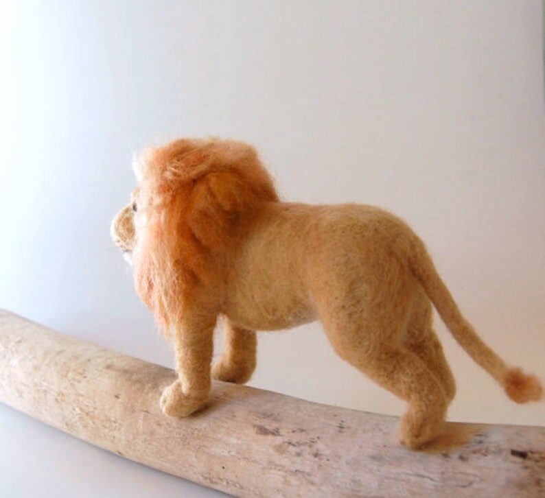 Needle Felted Lions. Needle Felted Lion Sculptures. Lion King Etsy