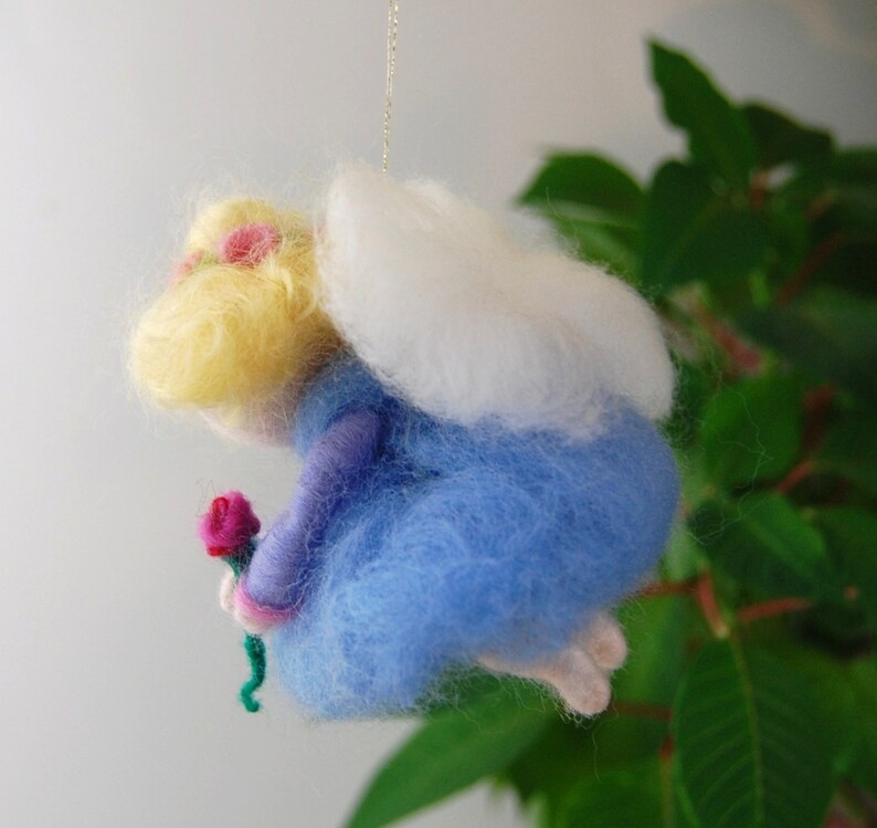 Needle Felted Fairy Wool doll Felted Tree Ornament Tree Etsy