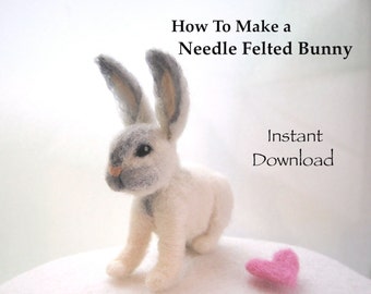 DIY Bunny Needle Felting Tutorial. Felting Tutorials. Needle Felting Instructions. How to Needle Felt Animals. How To Felt Bunnies