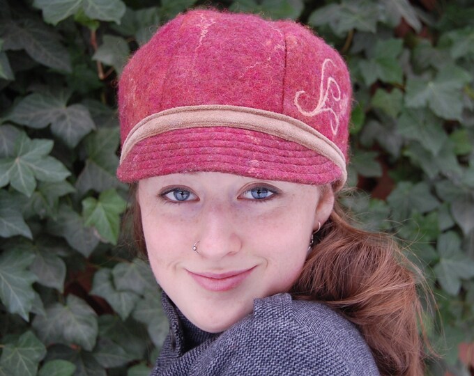 Wool Felt Hat Felted Hats Felted Newsboy Hat Felted Etsy