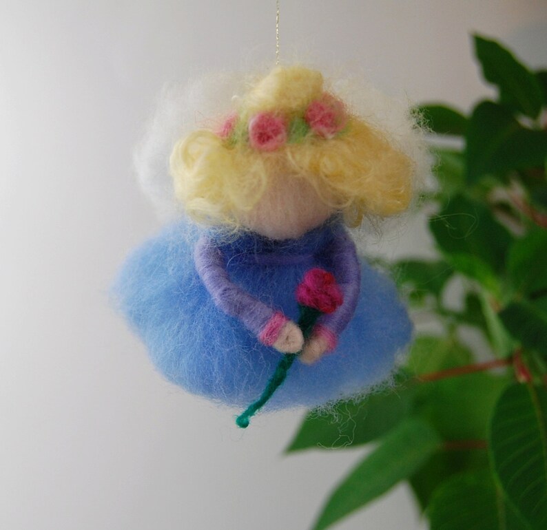 Needle Felted Fairy Wool doll Felted Tree Ornament Tree Etsy