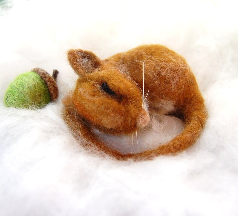 Needle Felted Mouse. Wool Felt Mouse. Cute Animals. Fall Etsy