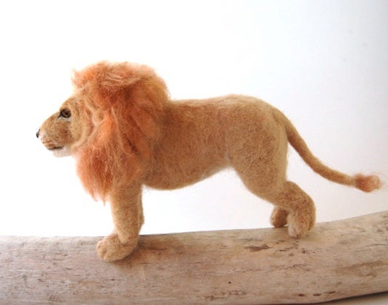 Needle Felted Lions. Needle Felted Lion Sculptures. Lion King Etsy