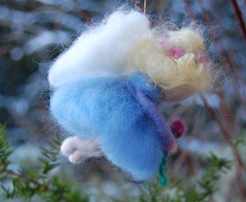 Needle Felted Fairy Wool doll Felted Tree Ornament Tree Etsy