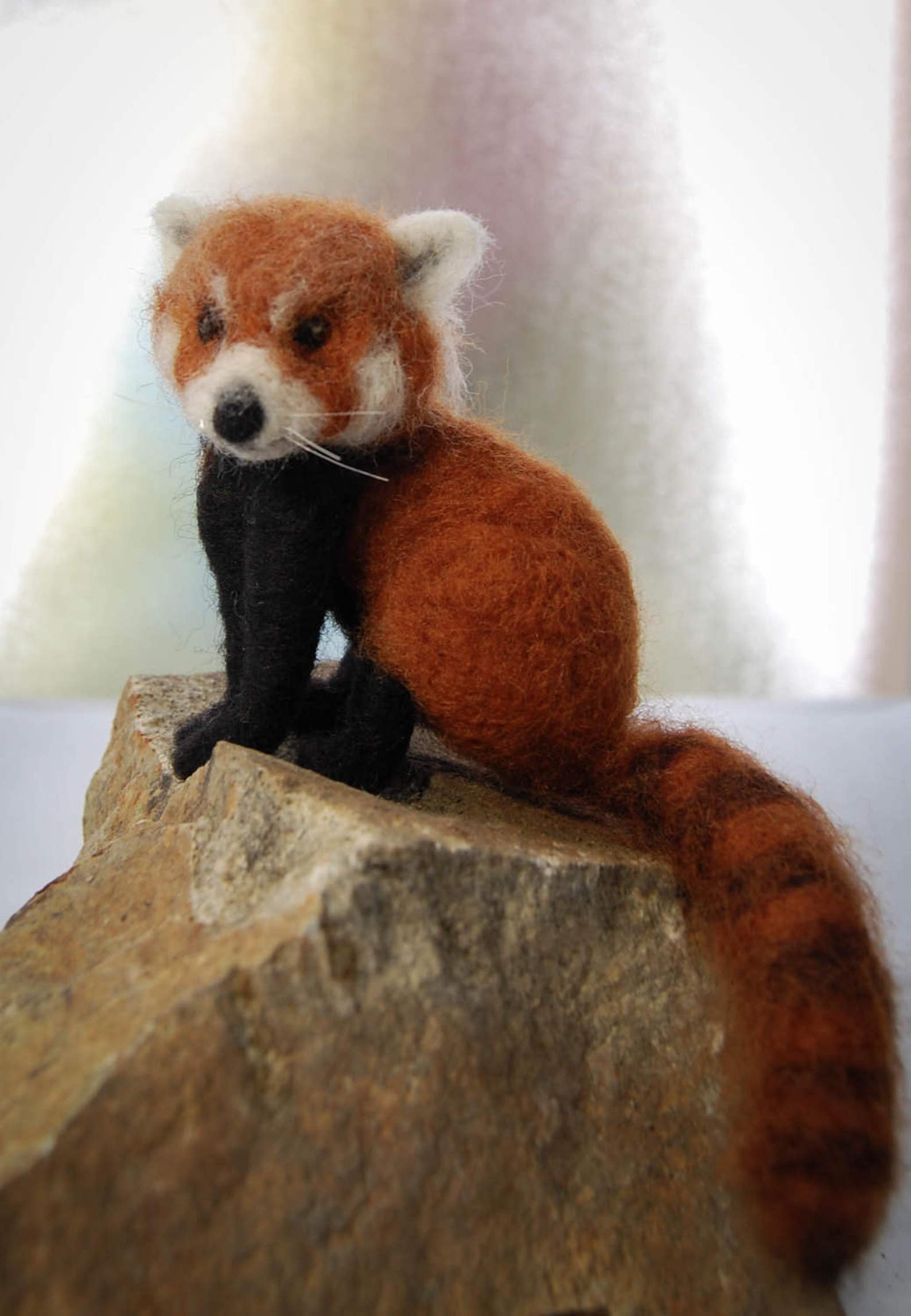 Needle Felted Red Panda Animal. Red Pandas. Red Panda Decor. Etsy