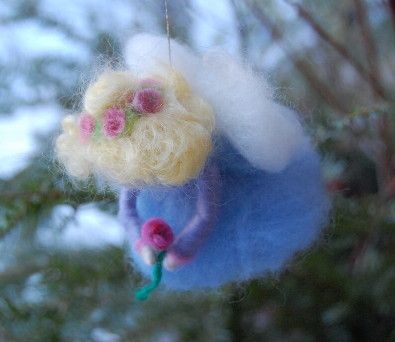 Needle Felted Fairy Wool doll Felted Tree Ornament Tree Etsy