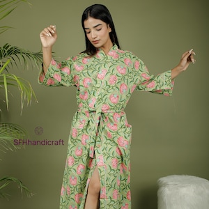 Women wear long kimono | Handmade bathrobes | Sleepwear robes | Long sleeve robes | Beach wear robes | Bridesmaid robes | Gift for her.