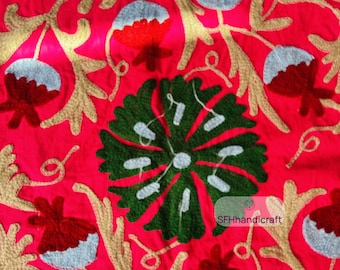 Indian made cotton suzani bedcovers | Handmade wall hanging throws | Suzani bedspread | suzani blanket | Bridesmaid suzani | Gift for her.