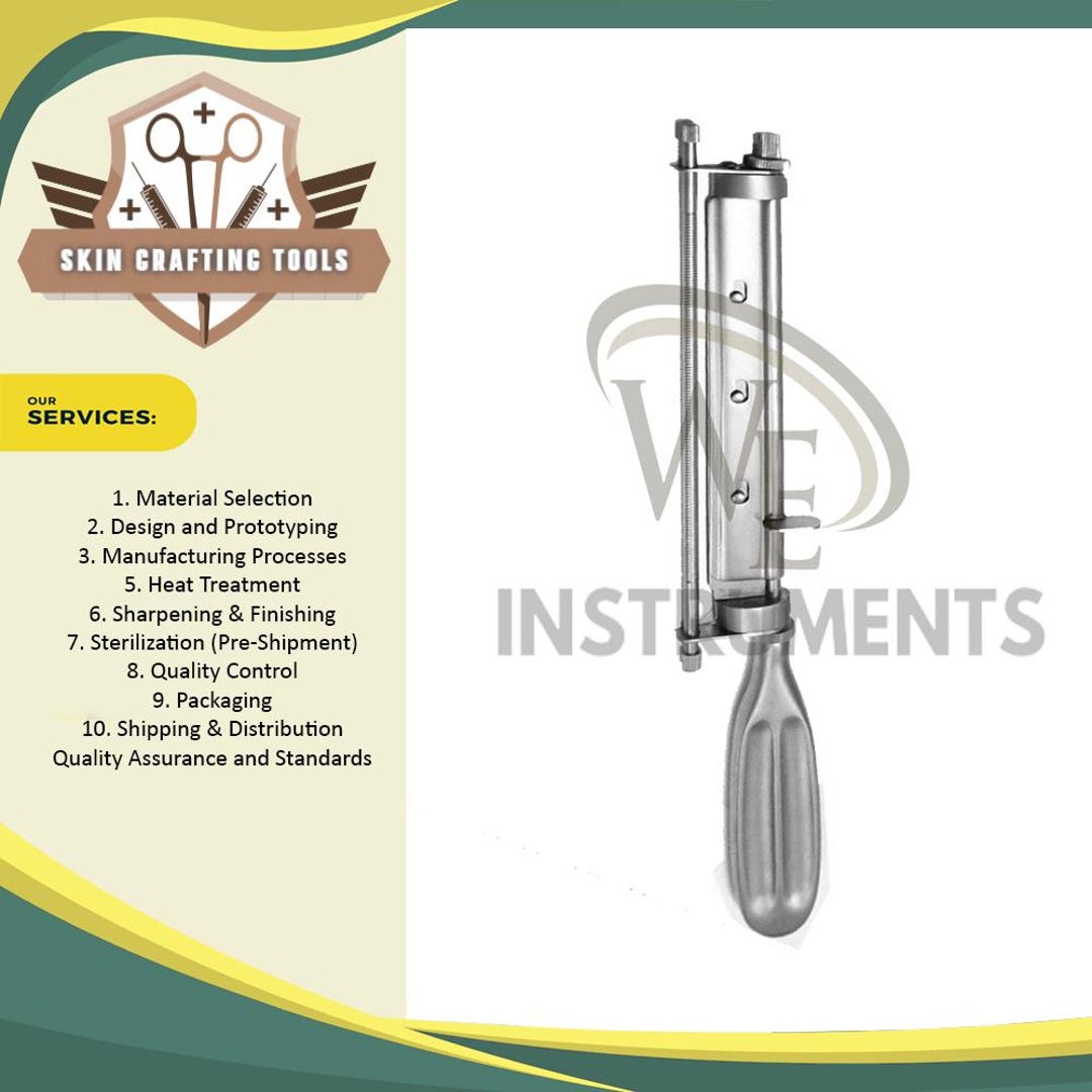 Humby Dermatome 32cm – Adjustable Skin Grafting Tool for Standard Razor ...