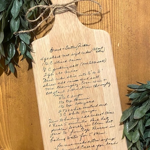 Family Recipe Cutting Board: Mother's Day, Christmas, Bridal Shower, Wedding, Anniversary, Birthday or Memorial Gift