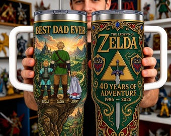 Legendary Adventure Dad 40oz Tumbler - Personalized Gifts For Father's Day 2D Flat