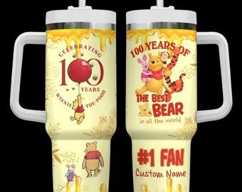 Personalized Winnie-the-Pooh 100th Anniversary 40oz Stanley Tumbler