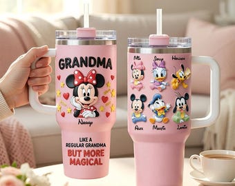 Magical Mama Tumbler Handle - Personalized Gifts For Mom 2D Flat