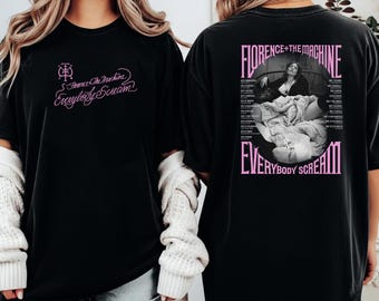 Florence And The Machine Everybody Scream Tour Shirt, Comfort Colors Vintage Band Tee, Indie Rock Concert T Shirt, Music Fan Gift, Ship Fast