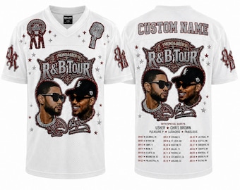 Usher Chris Brown Tour Jersey, R&B Tour Shirt, Personalized Concert Jersey, Breezy Fan Apparel, Hip Hop Music Fan Shirt