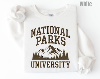 National Parks University Sweatshirt, National Parks Sweatshirt, Vintage National Park Crewneck, Retro Outdoor Sweatshirt, Nature Lover Gift