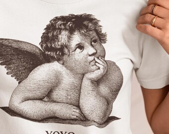 Shirt Cherub Angel, XOXO Valentine-shirt, vintage Cupido-T-shirt, romantische minimale hoodietrui