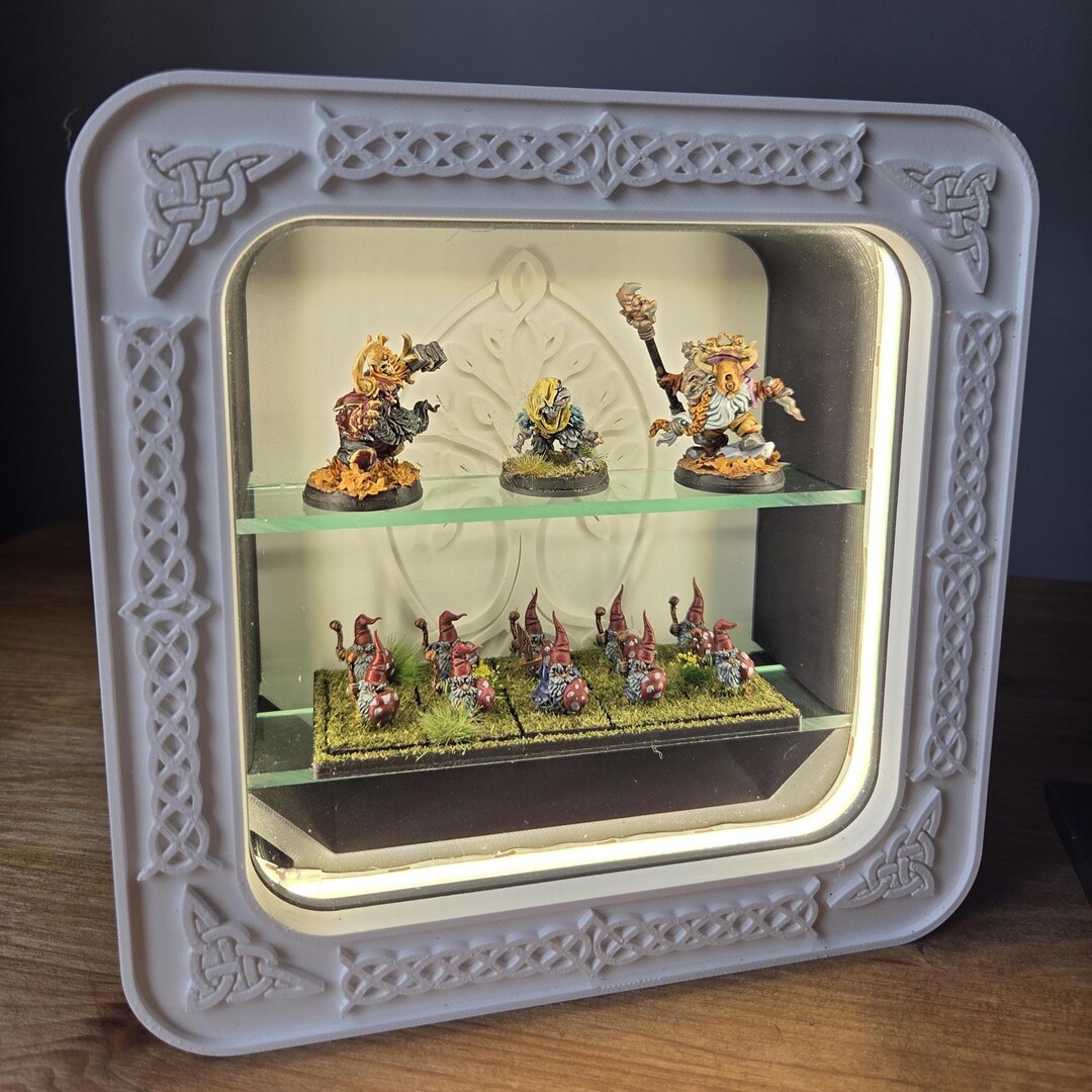 Elven Fakestone Pebble Display Case Kit – 174x174mm 3D Printed With LED ...